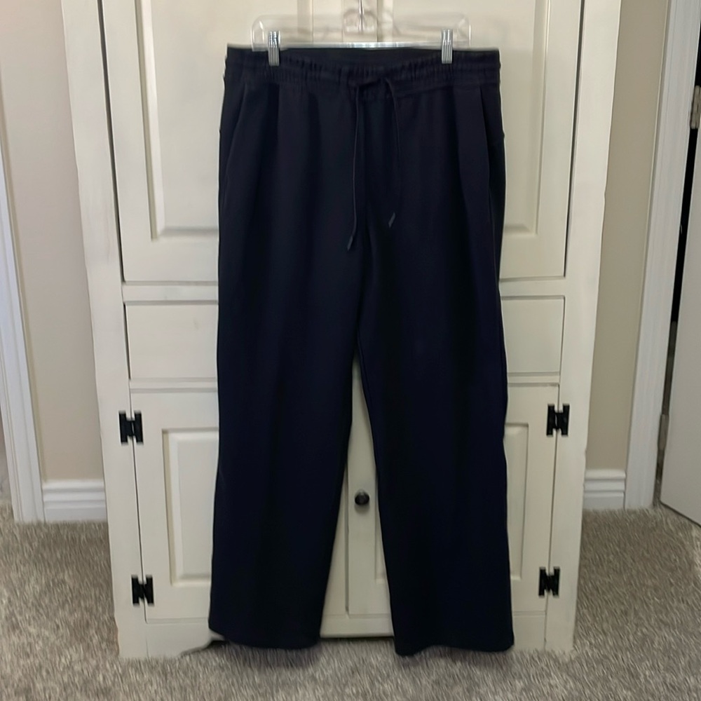 Lululemon wide-leg sweat pants.  Black, Size 14.